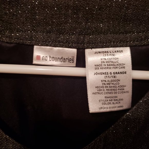 Sparkly Black Denim Bolero Jacket - Picture 4 of 4